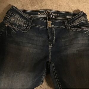 Wallflower Stretch 5 pocket Jeans w/White Trim Size 15 Junior